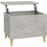 Syfax Mesa de centro madera contrachapada gris hormigón 60x44,5x45 cm
