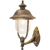 Rabalux 8697, aplique para pared exterior, modelo New York, casquillo E27, color dorado, estilo clásico, grado de protección IP44, 49,2 cm