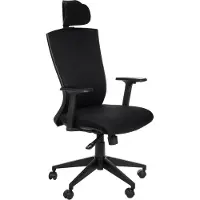 Stema Silla de oficina giratoria ergonómica HG-0004F, base de nailon, reposabrazos ajustables, reposacabezas,