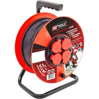 AWTOOLS , cable extensor enrollable profesional, 30 metros, 3 x 1,5 mm, 16A / 3680W / IP44