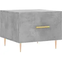 Syfax Mesa de centro madera de ingeniería gris hormigón 50x50x40 cm