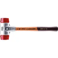 HALDER Martillo de dureza SIMPLEX, diámetro 40 mm, de plástico rojo con carcasa de aluminio