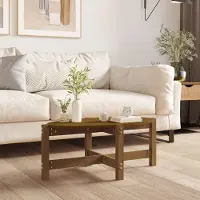 Prolenta Maison Exclusive - Mesa de centro color miel, 87x48x35 cm, madera maciza de pino