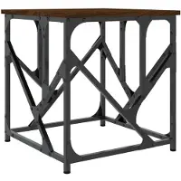 Syfax Mesa de centro madera de ingeniería marrón roble 45x45x47,5 cm
