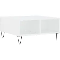 Syfax Mesa de centro madera de ingeniería blanco 60x60x30 cm