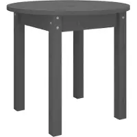 Syfax Mesa de centro de madera maciza de pino gris Ø 45x40 cm