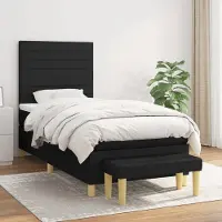 Prolenta Maison Exclusive - Base de cama con somier y colchón, color , 80 x 200 cm, tejido