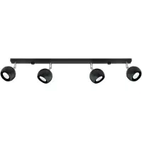 Sollux Lámpara de techo OCULARE 4L, color negro
