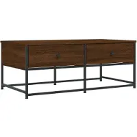 Syfax Mesa de centro madera de ingeniería roble marrón 100x51x40 cm