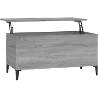 Syfax Mesa de centro madera contrachapada gris Sonoma 90x44,5x45 cm