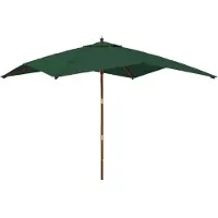 Syfax Sombrilla de jardín con poste de madera verde 300x300x273 cm