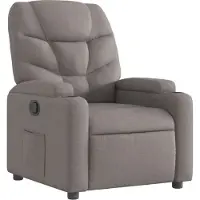 Syfax Sillón reclinable de tela gris taupe