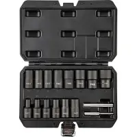 Neo Tools Juego de Vasos 1/2'' Para Tuercas Dañadas 16 Pzas.