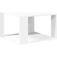 Syfax Mesa de centro blanca 51,5x51,5x30 cm madera de ingeniería