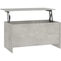 Syfax Mesa de centro madera ingeniería gris hormigón 102x55,5x52,5 cm