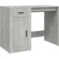 Syfax Escritorio de madera contrachapada gris hormigón 100x49x75 cm