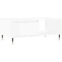 Syfax Mesa de centro madera contrachapada blanco 90x50x36,5 cm