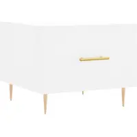Syfax Mesa de centro madera de ingeniería blanca 50x50x40 cm