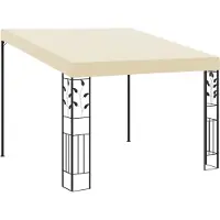 Syfax Cenador con montaje en la pared crema 3x3x2,5 m