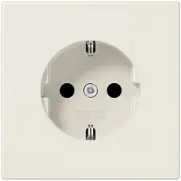 JUNG Enchufe JG SCHUKO blanco, modelo LS1520KI, con protección contra sobrecargas.