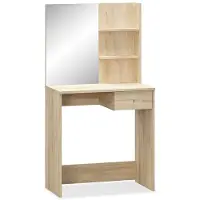 Syfax Tocador de madera de ingeniería roble 75x40x141 cm