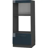 Vicco Armario para microondas Fame-Line Azul oscuro alto brillo 60 cm abierto, Model 48887