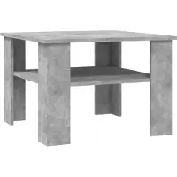 Syfax Mesa de centro madera contrachapada gris hormigón 60x60x42 cm