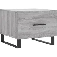 Syfax Mesa de centro madera contrachapada gris Sonoma 50x50x40 cm
