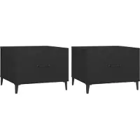 Syfax Mesa de centro con patas de metal 2 unidades 50x50x40 cm