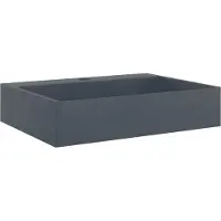 Syfax Lavabo de fundición de mineral/mármol antracita 50x38x13 cm