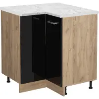 Vicco Armario de esquina R-Line Negro brillo intenso 75.6 cm ET Mármol, Model 46564