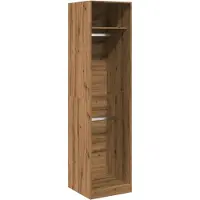 Syfax Armario de madera de ingeniería roble artesanal 50x50x200 cm