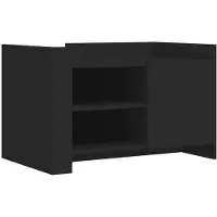 Syfax Mesa de centro madera de ingeniería negra 80x50x50 cm
