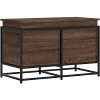 vidaXL Caja de almacenamiento con tapa, diseño imitación roble, 80 x 40 x 51,5 cm