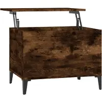Syfax Mesa de centro madera contrachapada roble ahumado 60x44,5x45 cm