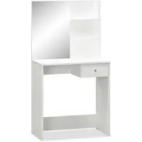 Syfax Tocador de madera de ingeniería blanco 75x40x141 cm