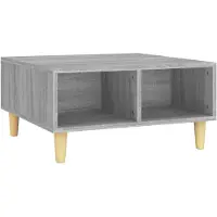 Syfax Mesa de centro madera de ingeniería gris Sonoma 60x60x30 cm