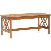 Syfax Mesa de centro de madera maciza de acacia 102x50x43 cm