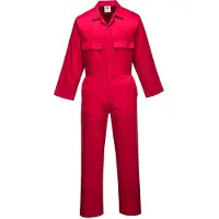 Portwest Mono de trabajo Euro, confeccionado en mezcla de poliéster y algodón, color rojo, talla 4XL