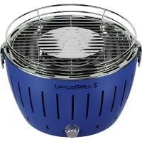 LotusGrill G-280: Parrilla de carbón de 26 cm, color azul profundo, con conexión USB