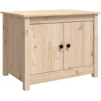 Syfax Mesa de centro de madera maciza de pino 71x49x55 cm