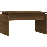 Syfax Mesa de centro madera contrachapada roble marrón 68x50x38 cm
