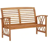The Living Store : Banco de jardín de 119 cm, fabricado en madera de acacia maciza