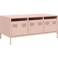 Syfax Mesa de centro acero laminado en frío rosa 101,5x50x43,5 cm