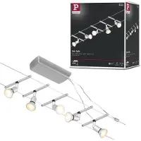 Paulmann Wire Salt sobre cable, 5 luces 5 m cromo