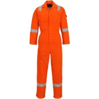 Portwest FR28: Mono ligero y antiestático, 280 g, color naranja, talla S