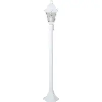 Brilliant : Lámpara exterior de pie Nissie | Lámpara decorativa para iluminar caminos | Blanca | 100 cm | 1 x E27, máx. 60 W | IP44