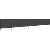 Syfax Paravientos de playa de 6 paneles de tela 800x80 cm gris