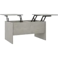 Syfax Mesa de centro madera de ingeniería gris hormigón 80x50x42,5 cm