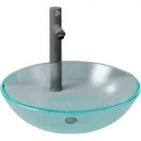 Syfax Lavabo baño grifo&desagüe de empuje vidrio templado esmerilado
